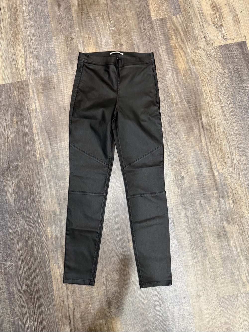 miami Black Skinny Stretch Jeans with Paneled Knees